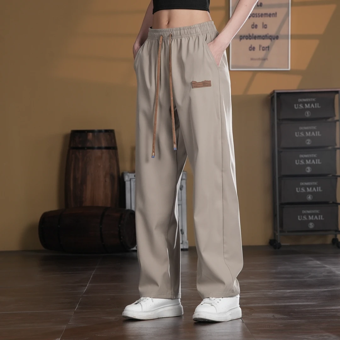 2025早秋透气速干休闲裤男士运动百搭常规春夏休闲直筒宽松长裤男