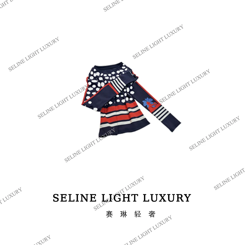 【24Q-067】2025 SELINE 春季长袖百搭打底轻奢时尚休闲圆领上衣