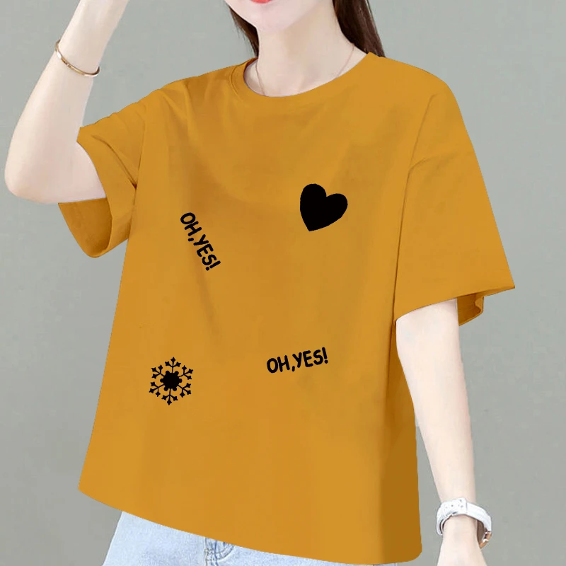 纯棉短袖t恤女夏季新款时尚洋气百搭宽松显瘦女装遮肚上衣体恤衫