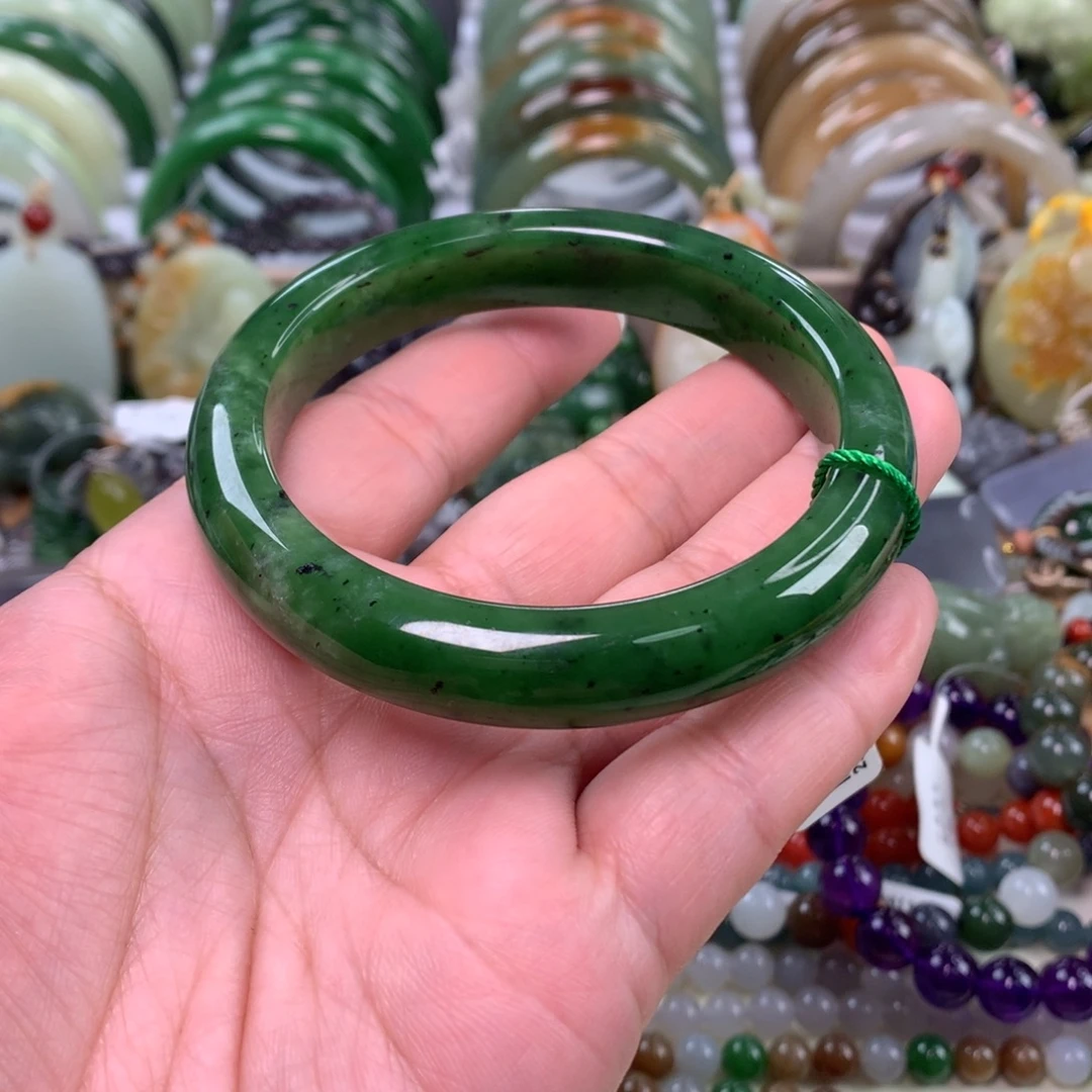 和田玉（碧玉）未镶嵌手镯60口径