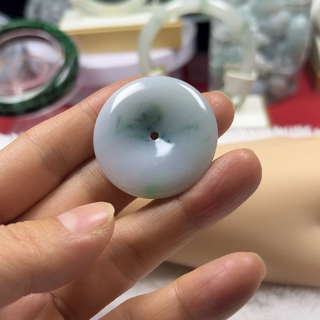 颈饰未镶嵌翡翠缅甸天然A货翡翠平安扣