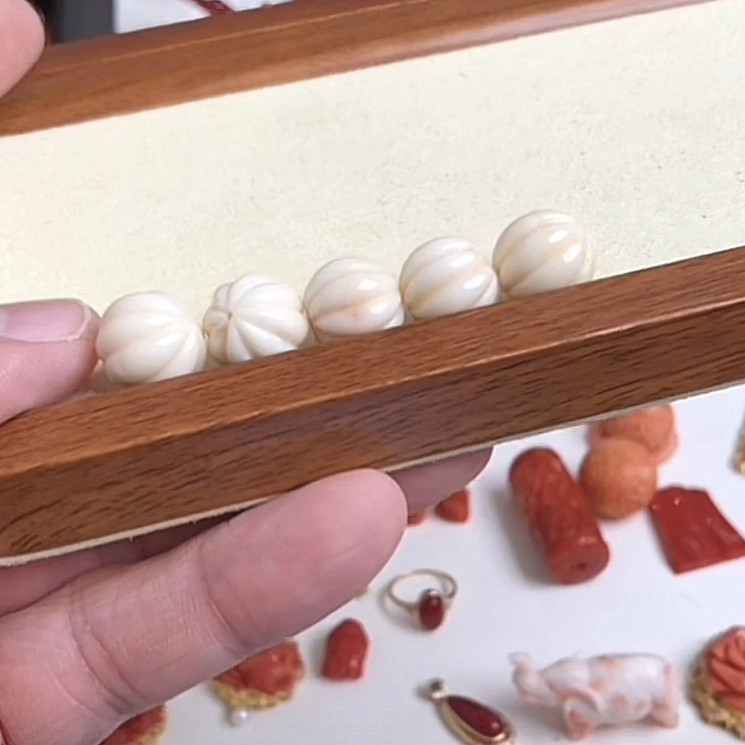 珊瑚瓜珠一个2.5g+一个-多样性发货