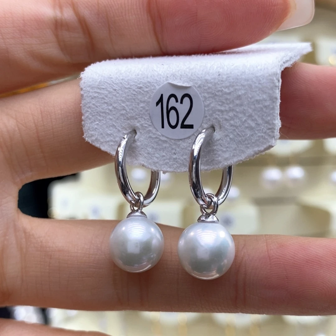 淡水珍珠耳饰银S925镶嵌