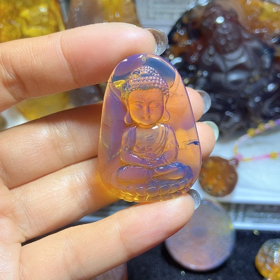 未镶嵌吊坠(不含链)植物珀缅甸天然琥珀吊坠