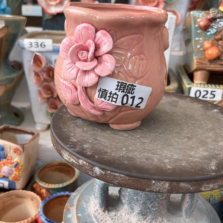 紫砂花盆粗陶材质多肉花盆