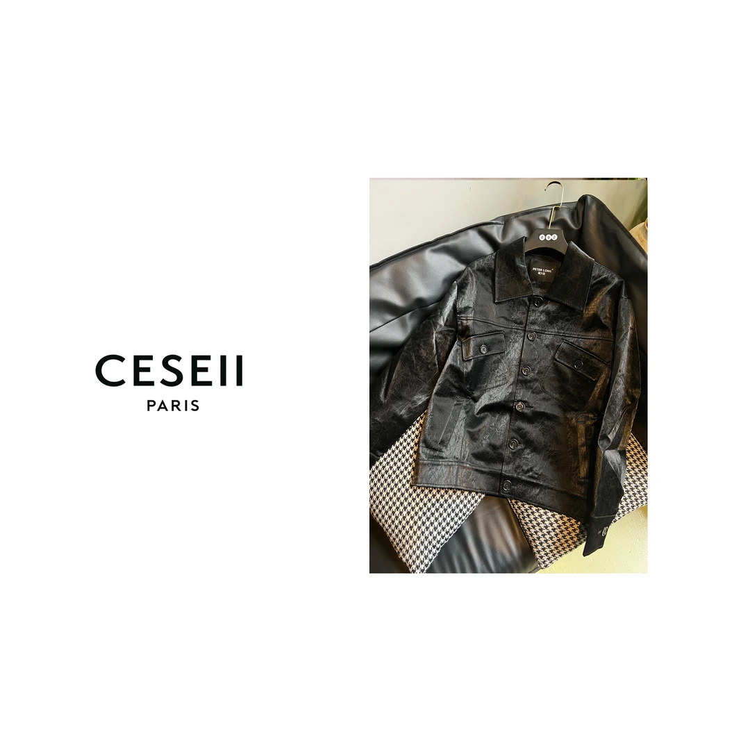 【XJ1170】CESEII秋冬季新款时尚缎面压花工艺男装外套