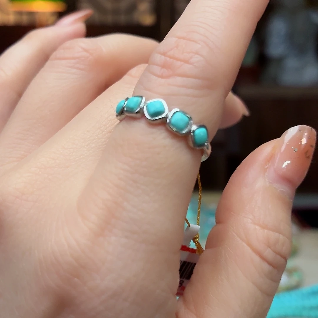 银S925镶嵌绿松石珠宝奇石