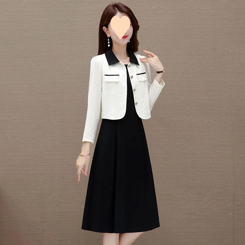 小香风套装连衣裙女2025新款减龄时髦洋气贵妇人气质两件套