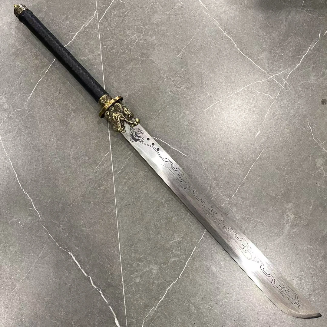 寒影【圆头锦衣卫】龙泉刀剑高锰钢宝剑未开古法送礼收藏