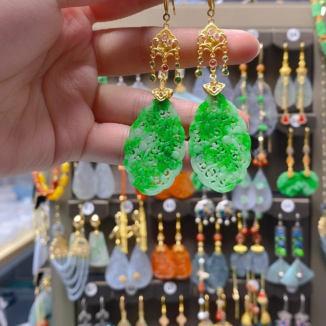 未镶嵌翡翠耳饰翡翠