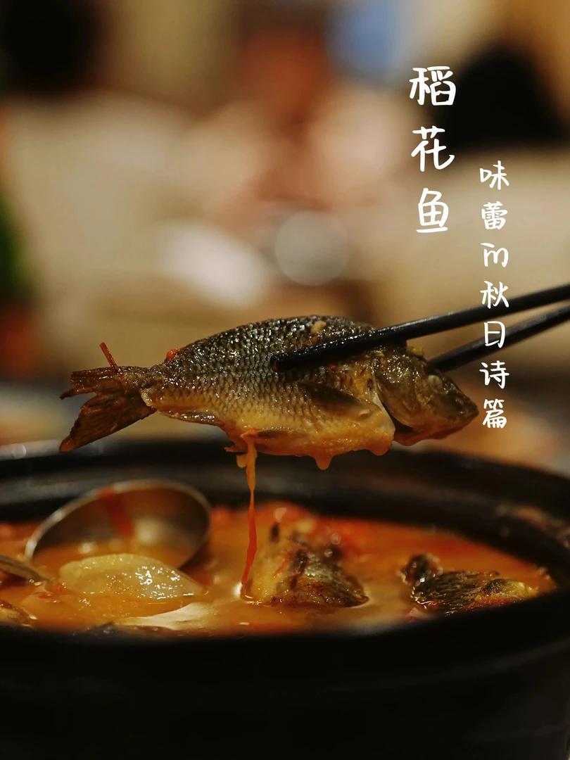 贵州梯田稻花香鱼，肉质鲜美。