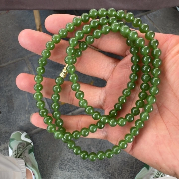 和田玉（碧玉）未镶嵌项链