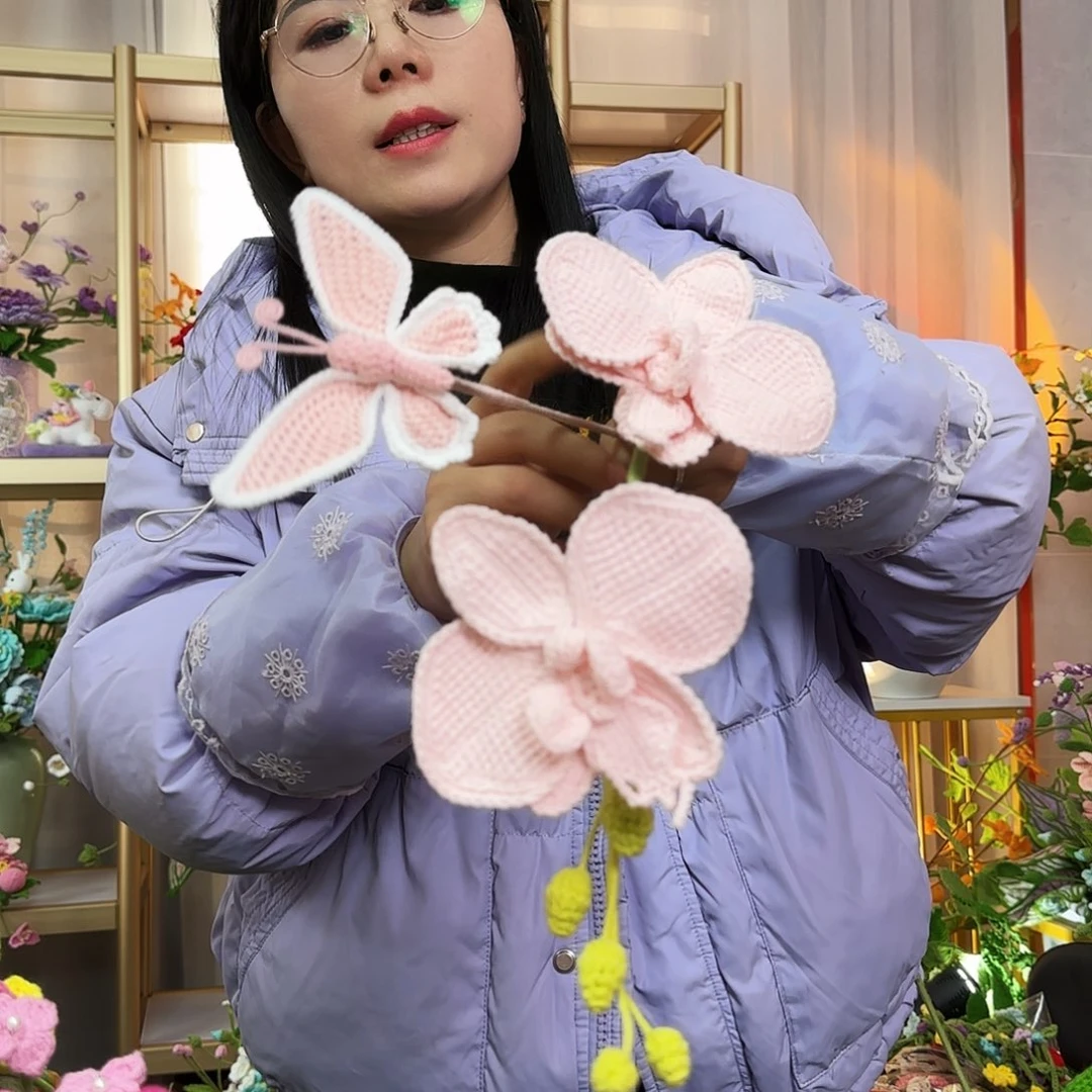 纯手工钩织钩织花束