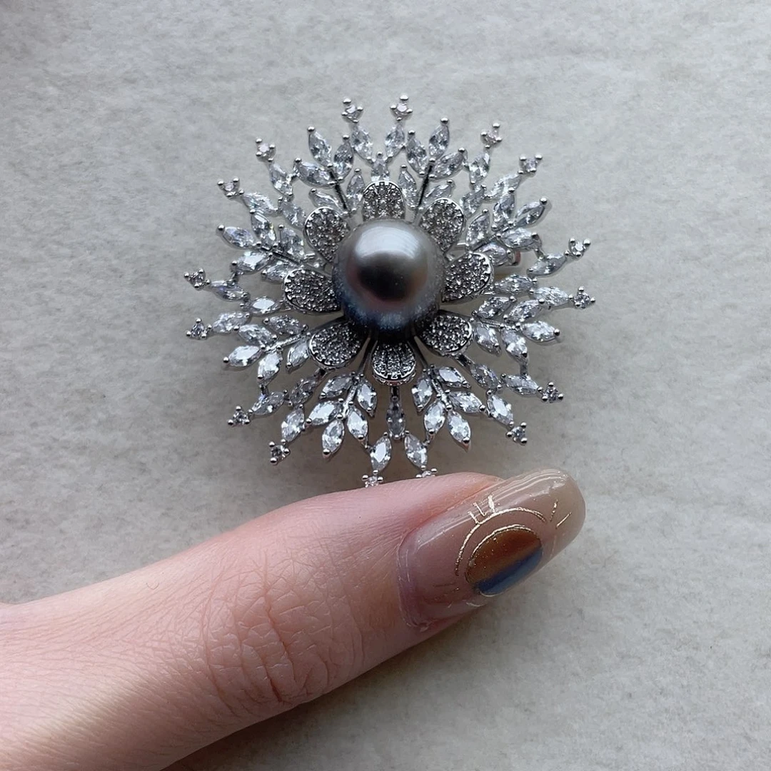 海水珍珠未镶嵌胸针11