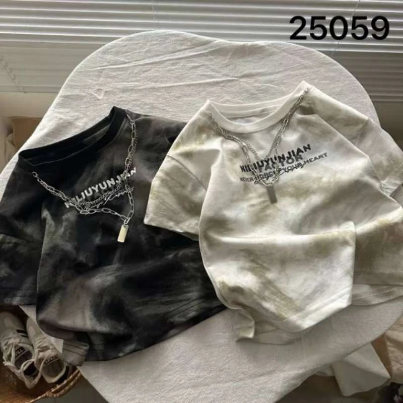 25059款夏款男童短袖带项链