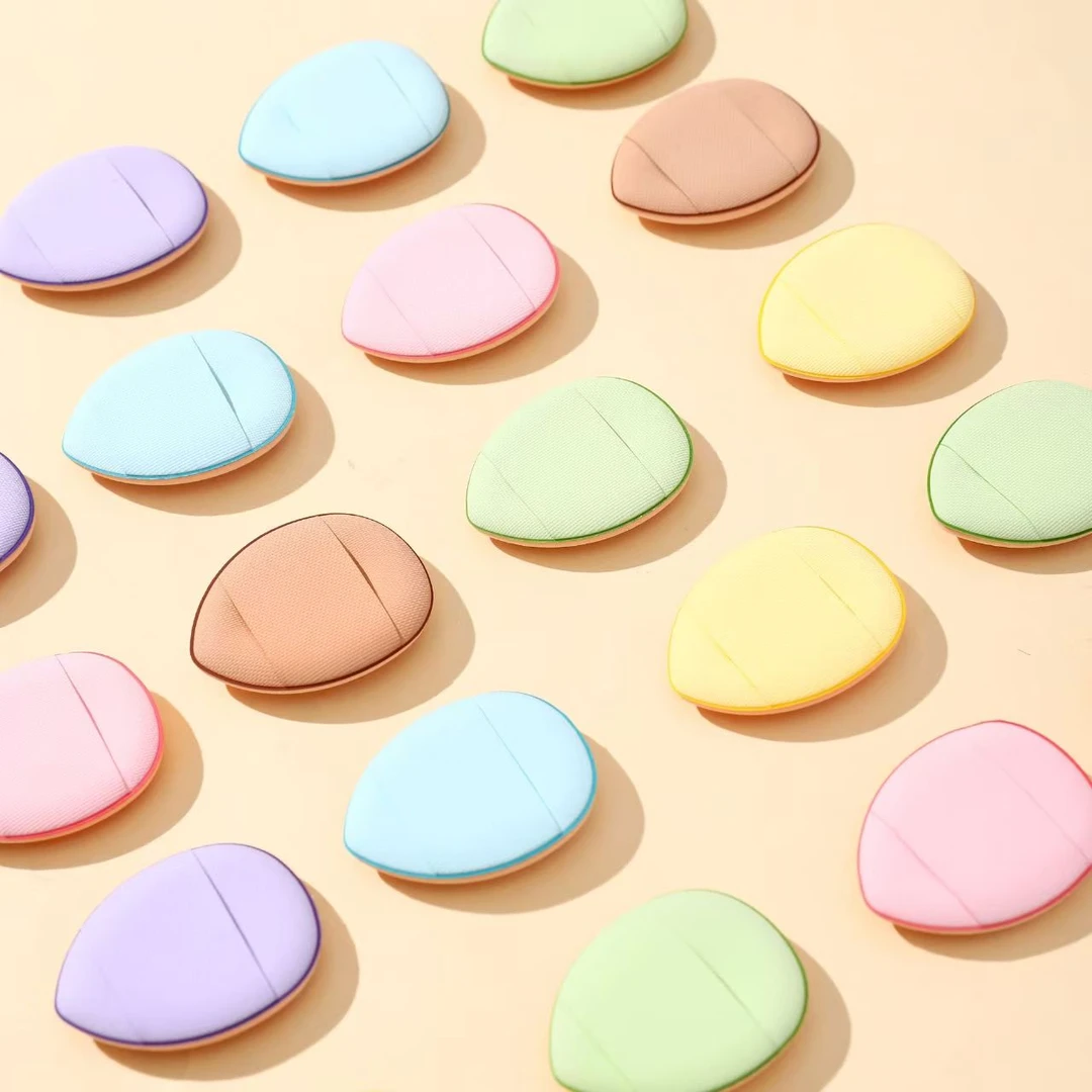 拇指粉扑不吃粉美妆蛋批发 气垫粉扑干湿两用迷你手指粉扑棉花糖