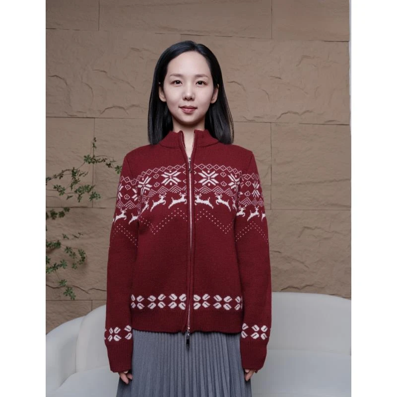 2025春季新长袖毛衣时尚休闲女士百搭镂空羊绒半高领圆2050