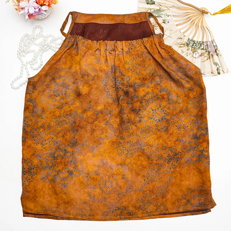 吊带【蜜月藤纹】香云纱桑蚕丝打底背心女士内搭时尚提花上衣女打底