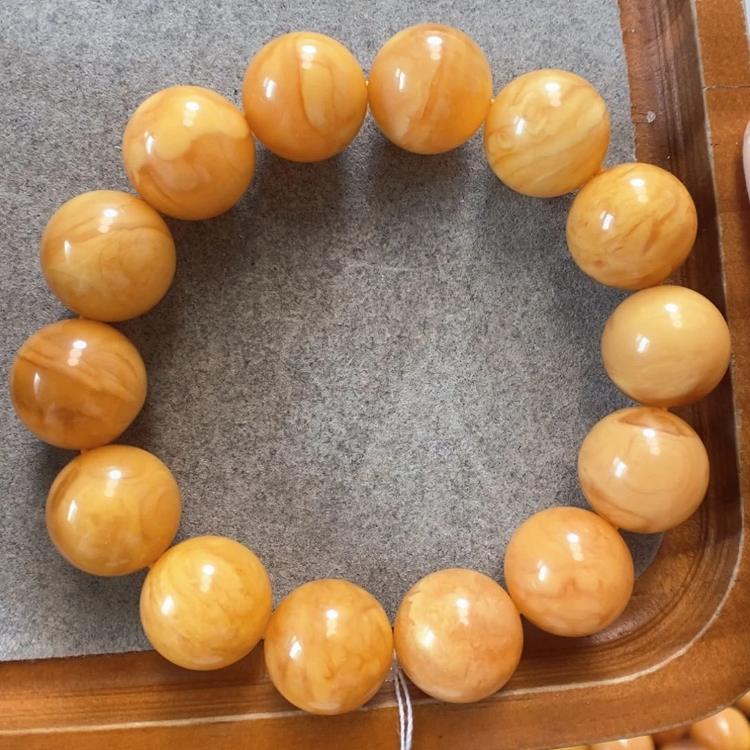 未镶嵌蜜蜡手串蜜蜡