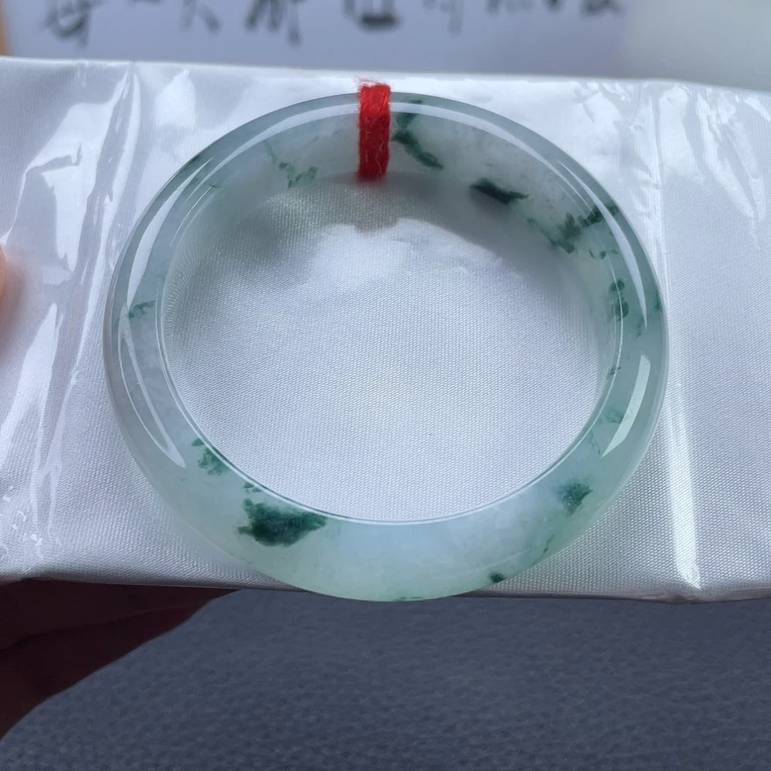 翡翠未镶嵌手镯正圈54