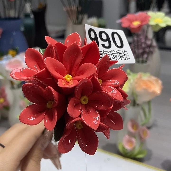 陶瓷纯手工捏花设计