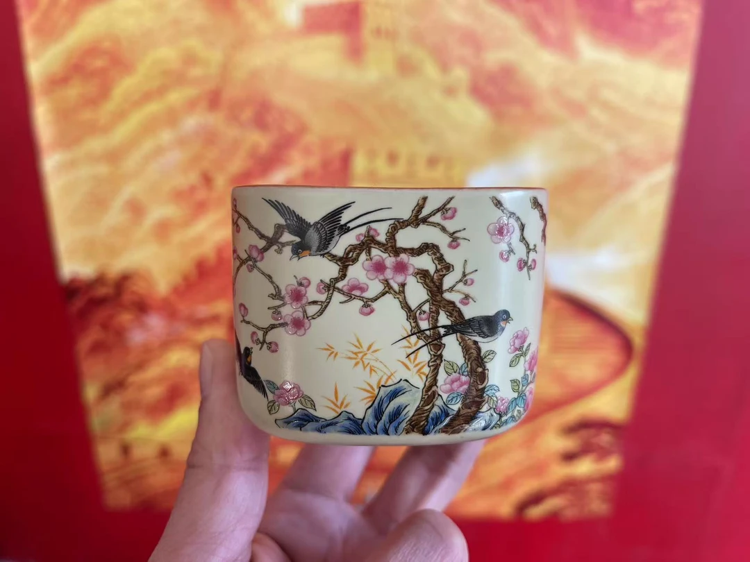 黄汝喜上眉梢四方主人杯-4429