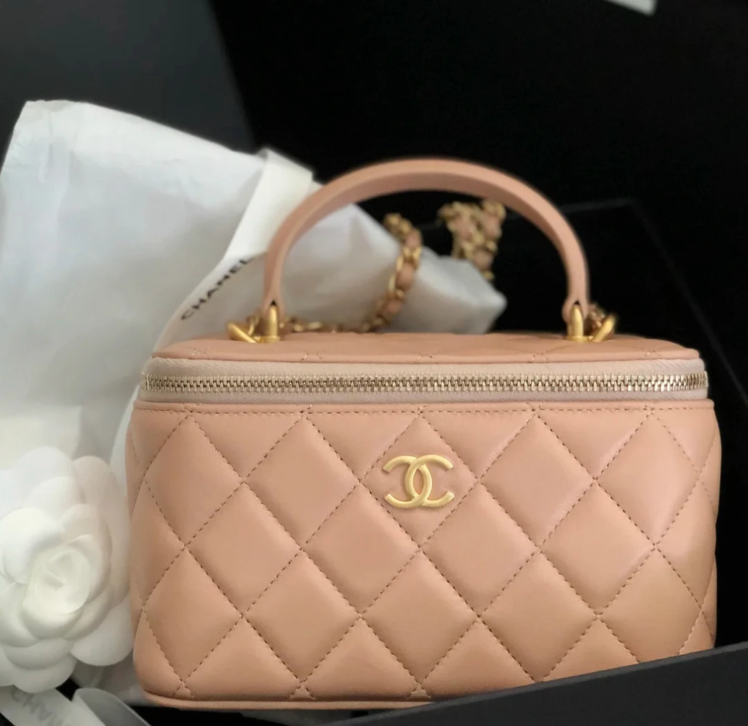 99新 Chanel/香奈儿 多多奢品/香奈儿手柄化妆盒子斜挎包/99新