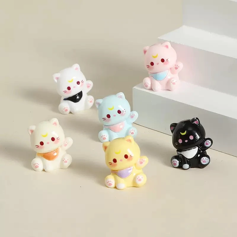 【对对碰】卡通立体小猫树脂创意桌面车载小摆件diy手工挂件