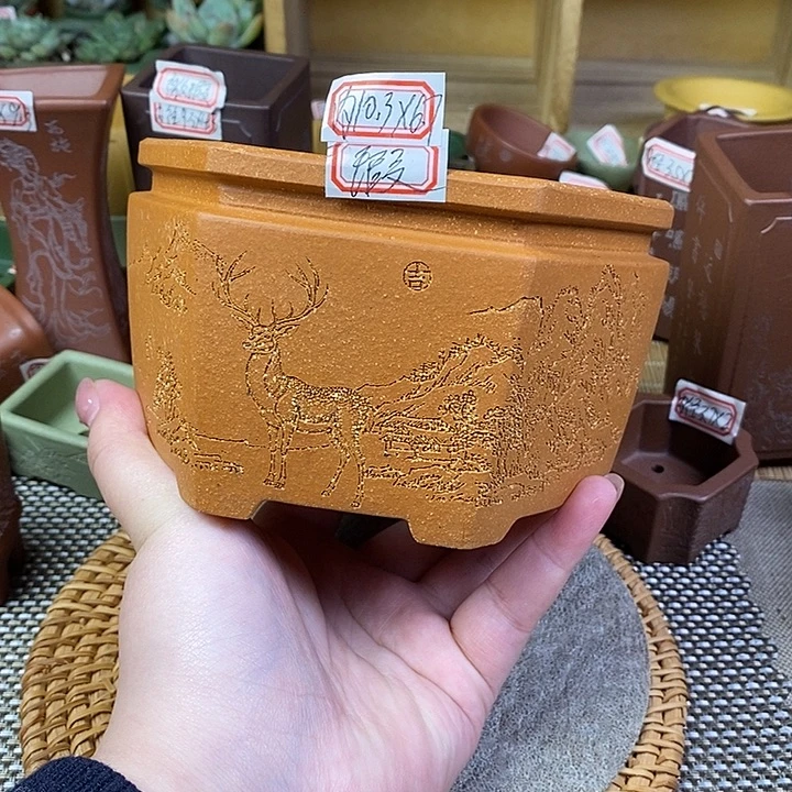 手工艺品琉璃宜兴紫砂精品花盆