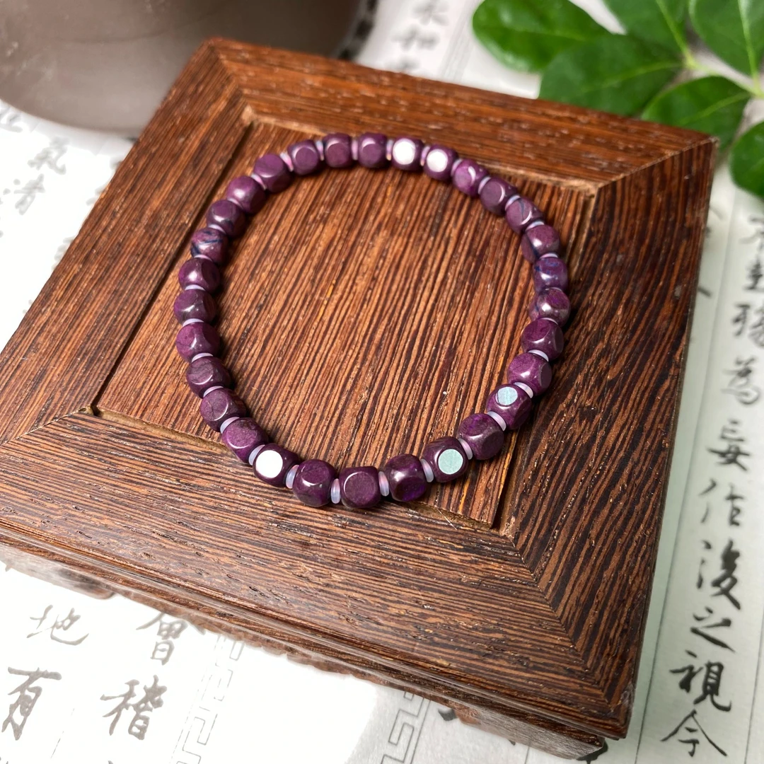 南非老矿料苏纪石舒俱来方珠骰子珠多样性发一 P084 约宽5m+重9g+