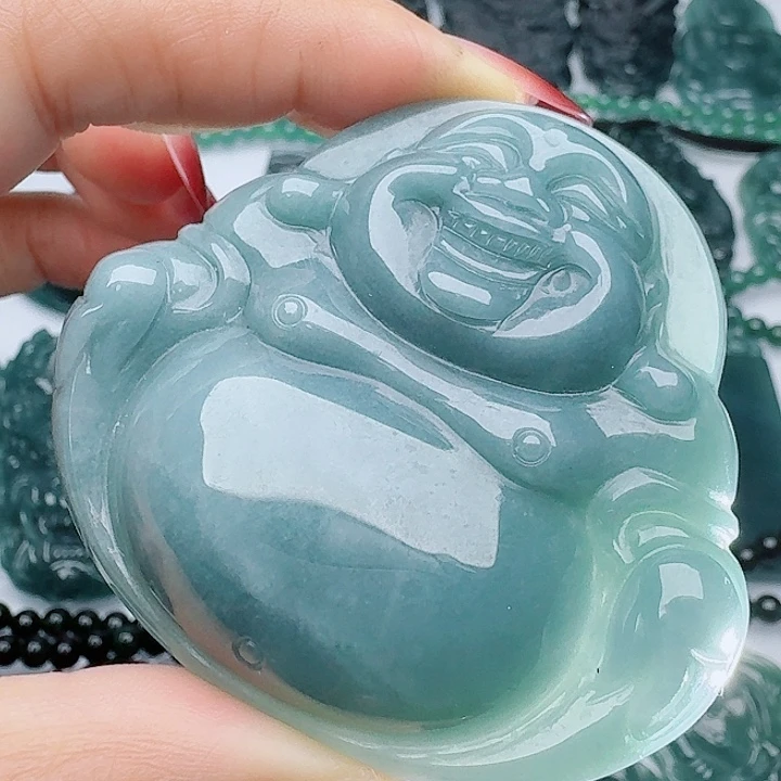 颈饰未镶嵌翡翠天然的A货翡翠多样性发其一