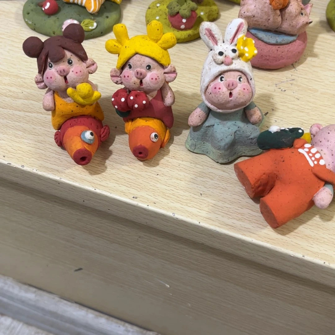 筱***竹泥塑古镇炻陶花盆