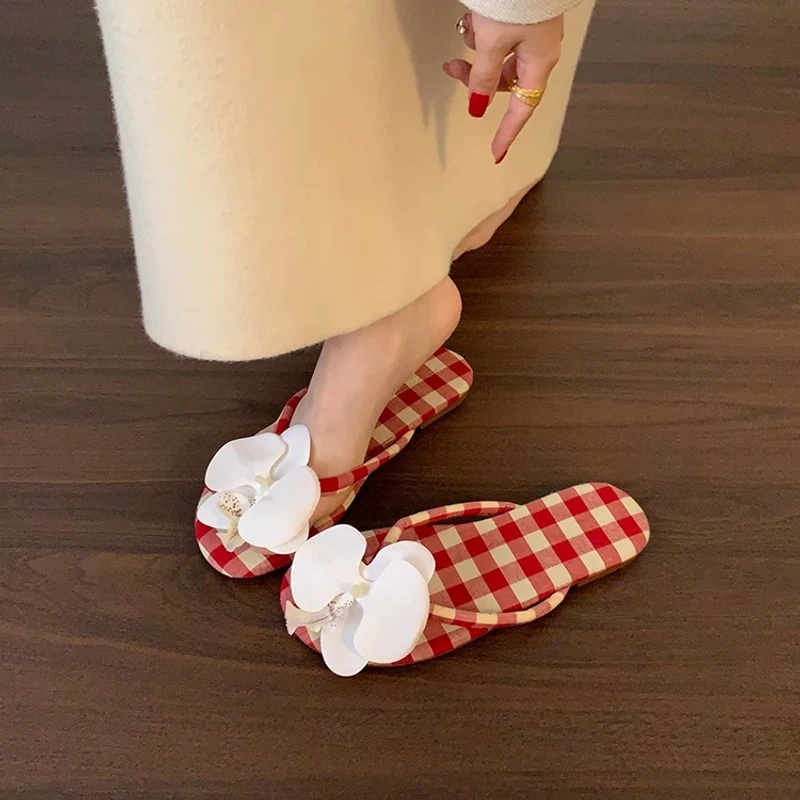 泰国凉鞋海边配裙子平底人字拖夹脚拖鞋女夏外穿凉拖鞋沙滩鞋女