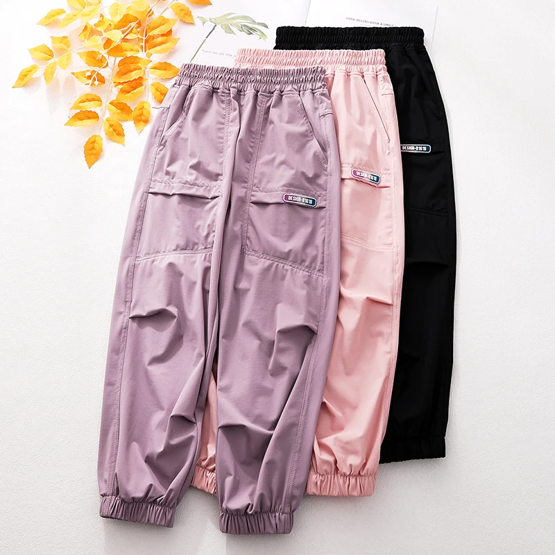 女童裤子春夏2025新款运动裤儿童宽松休闲裤中大童夏季速干长裤薄