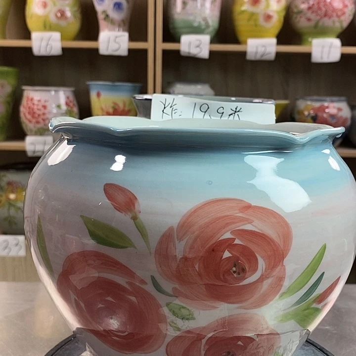 瓷片12zp景德镇陶瓷花盆