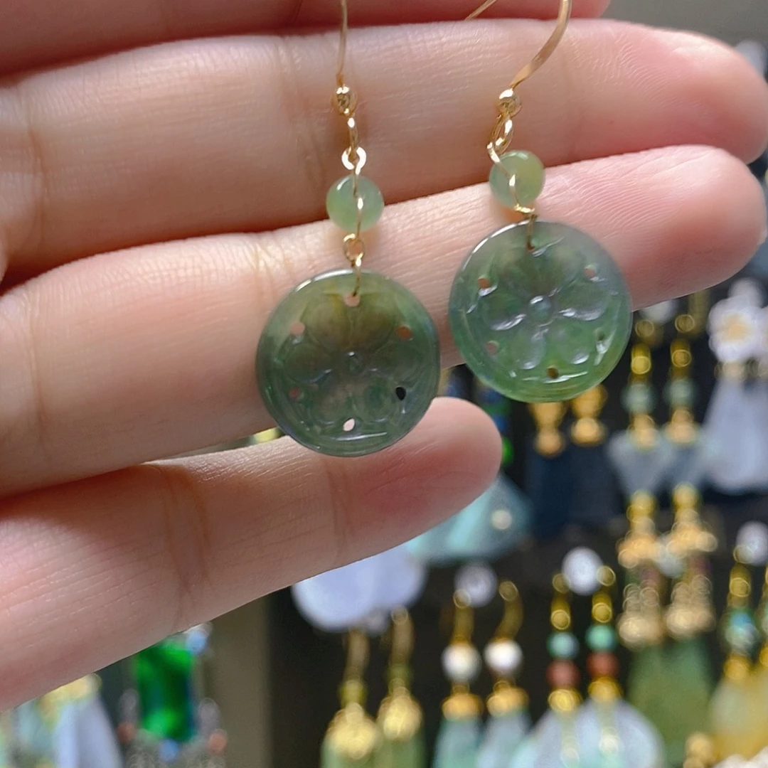 未镶嵌翡翠耳饰翡翠