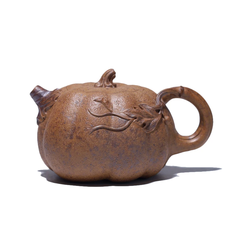 大吉羊柴烧 宜兴紫砂壶茶壶 原矿本山绿泥田园瓜香200ml徐顺伟