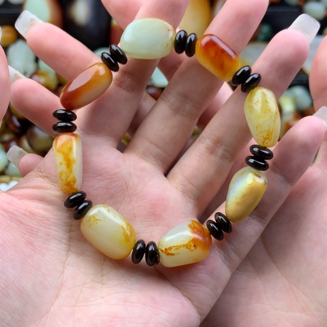 和田玉未镶嵌手链