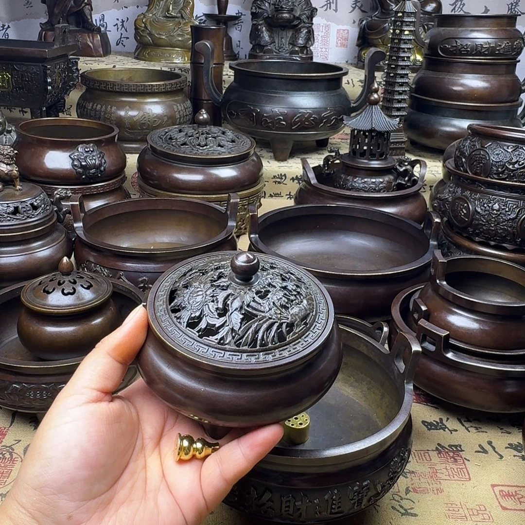 家用香炉熏香炉纯铜摆件