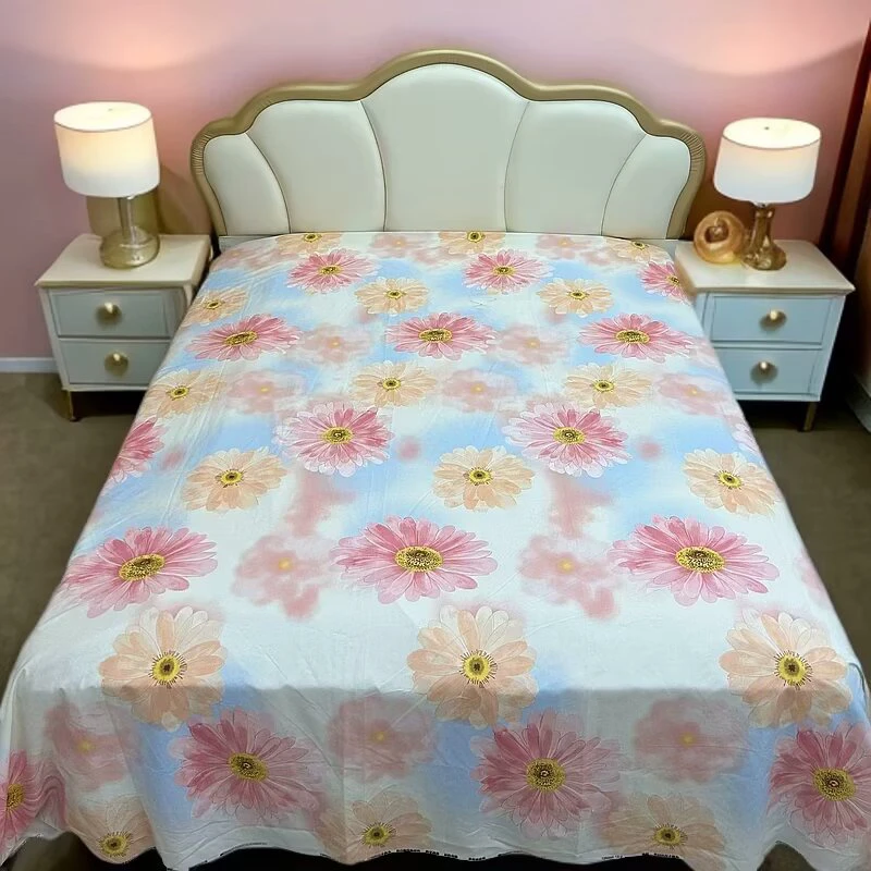 床单  枕套   加密厚棉老粗布   密实贴身透气【粉黛】