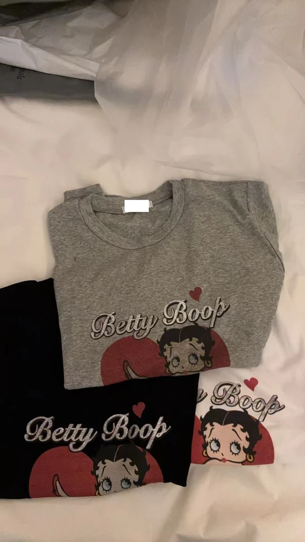 【慧姐韩国正品】2025夏新款CRE贝蒂印花T恤/N0退N0换