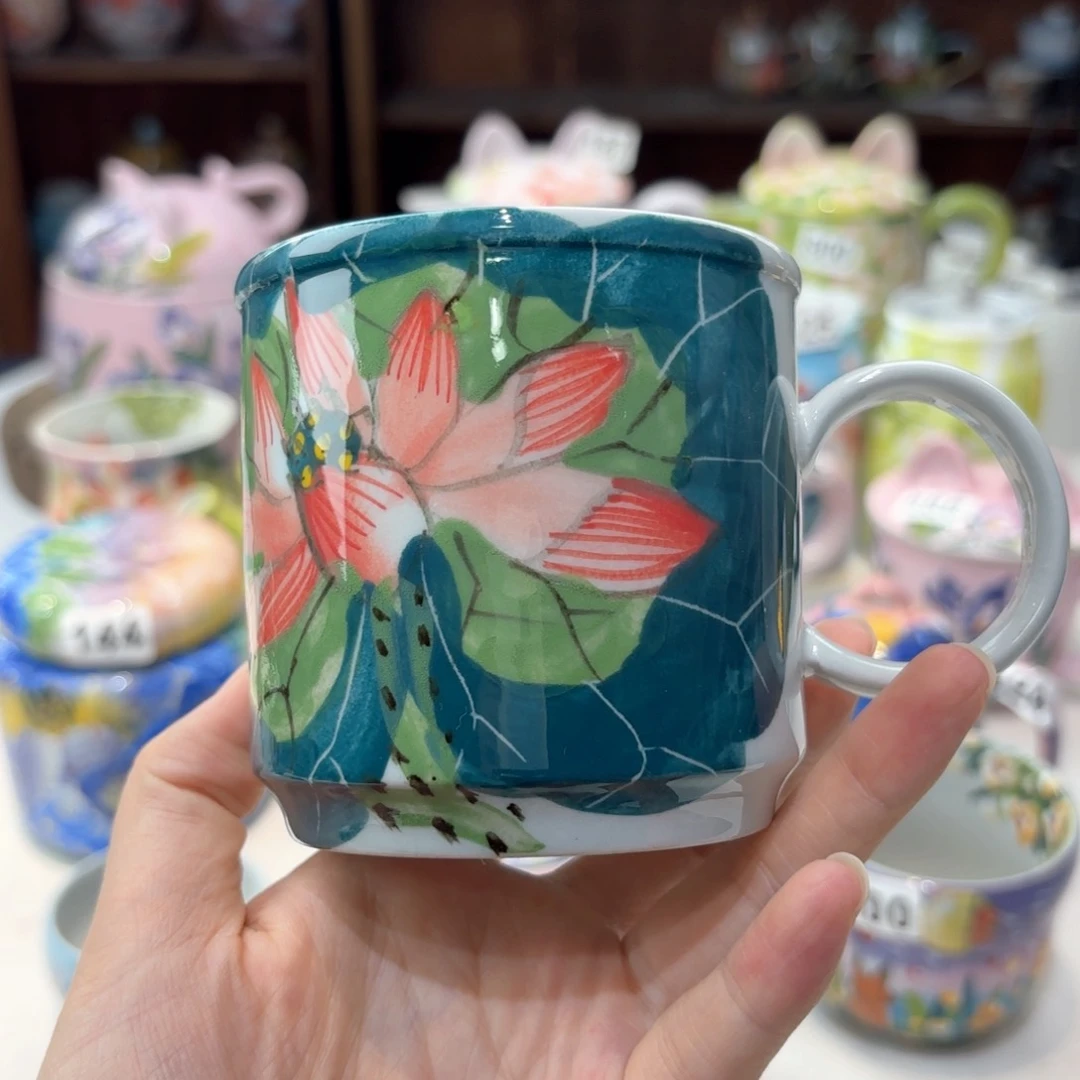 景德镇手绘高温釉下彩陶瓷茶具