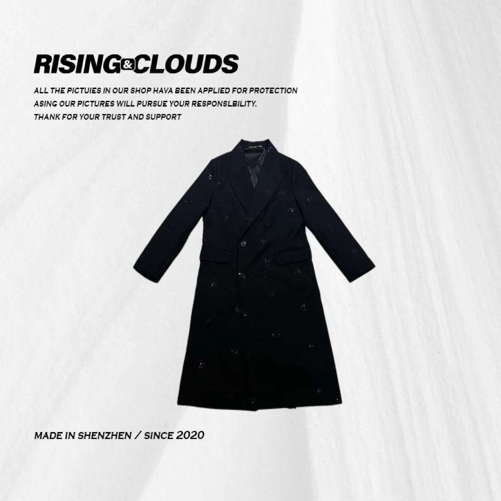 RISING&CLOUDS【莎莎】深圳南油长袖重工珠片长款大衣090025