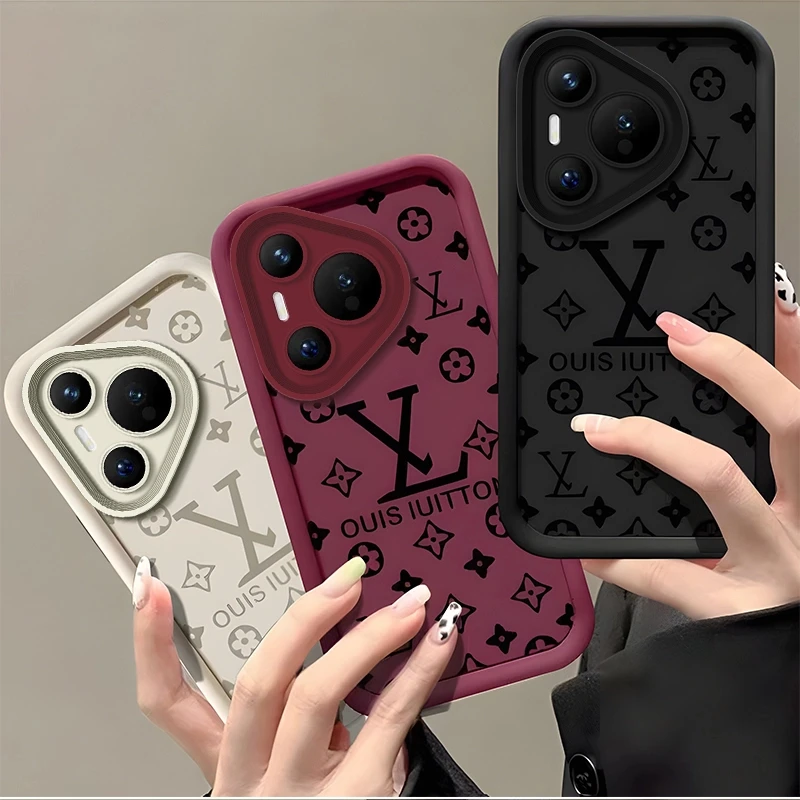 适用华为pura70手机壳华为pura70pro天眼阶梯pura70pro+花纹字母