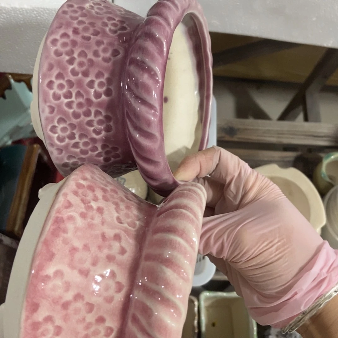 红陶高温陶瓷花盆