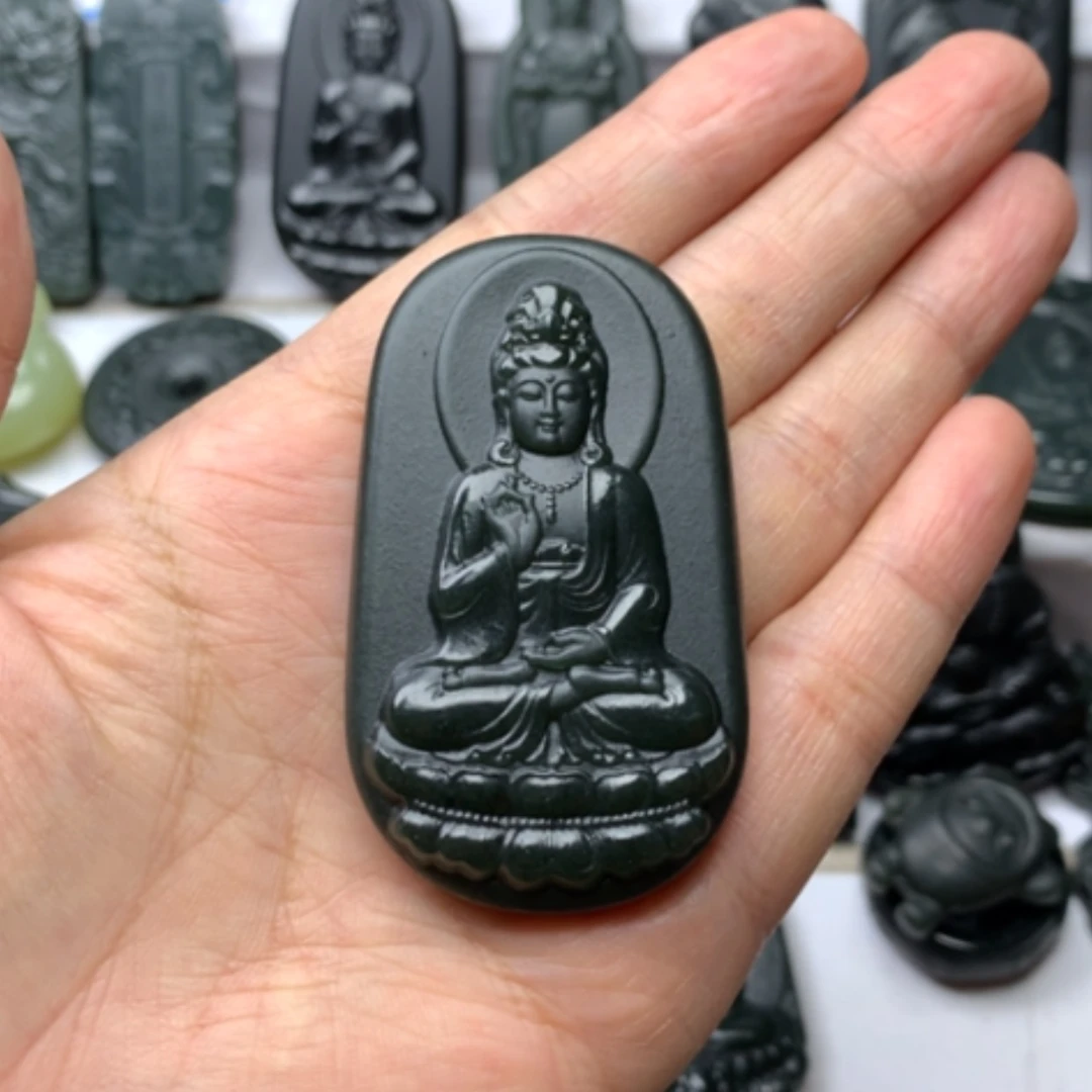 【闪购商品】颈饰未镶嵌和田玉可****爷双面雕刻