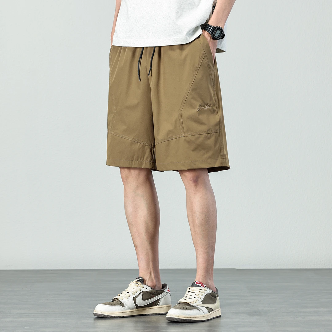 轻薄透气冰丝速干休闲短裤男士夏季机能风户外运动五分裤中裤子男