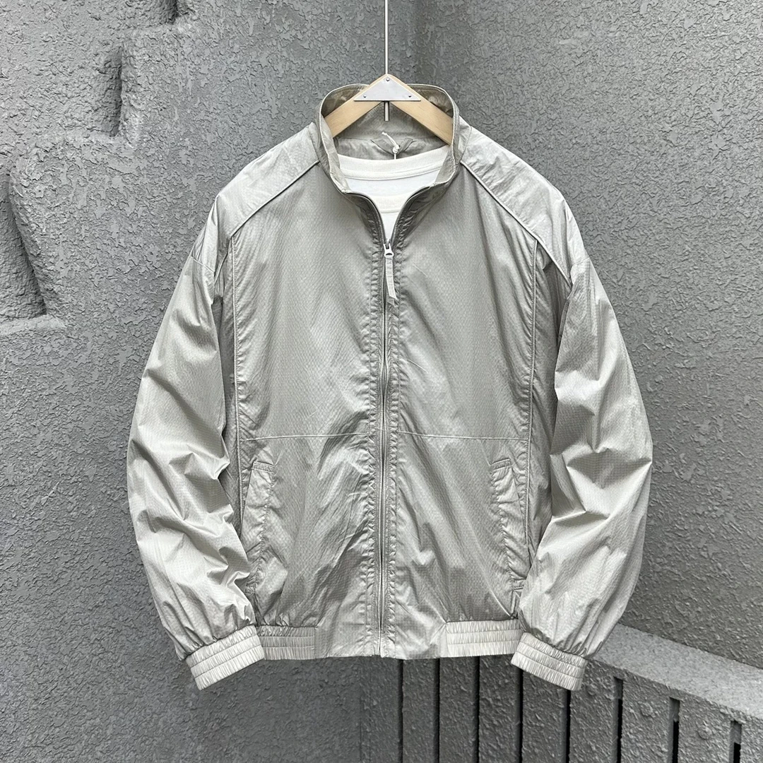 2025春夏新款工装风拉链设计潮流大气时尚休闲短款立领夹克外套男