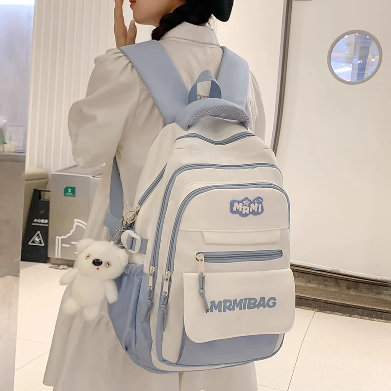 CKQIOM女学院风书包双肩女生学生初中生书包休闲轻便超轻双肩包