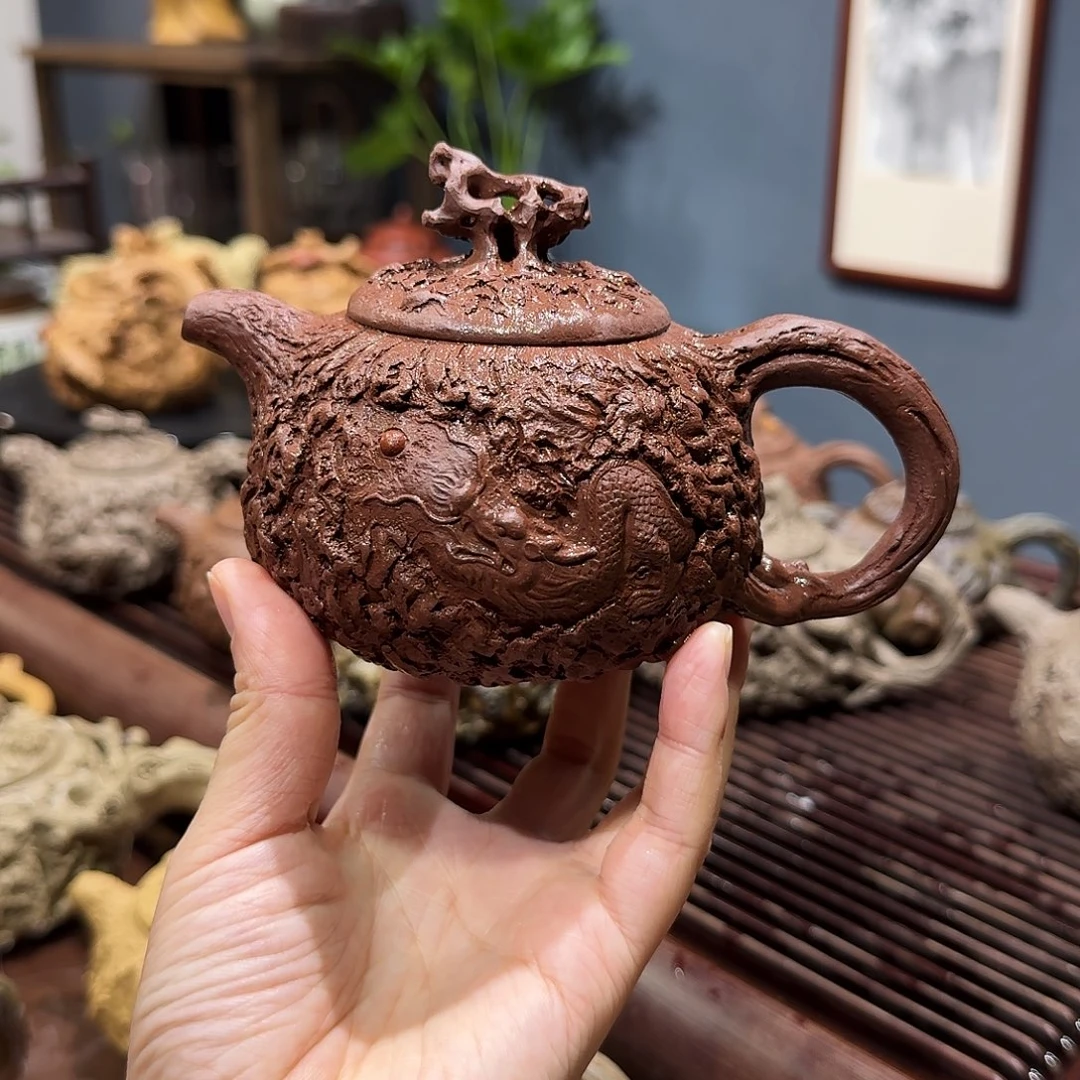 紫砂茶壶底槽清供春249cc